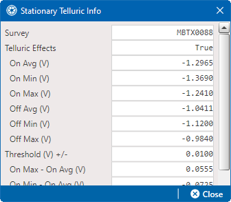 Stationary Telluric Info